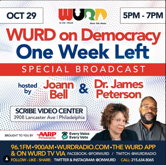 Flyer for WURD special election broadcast